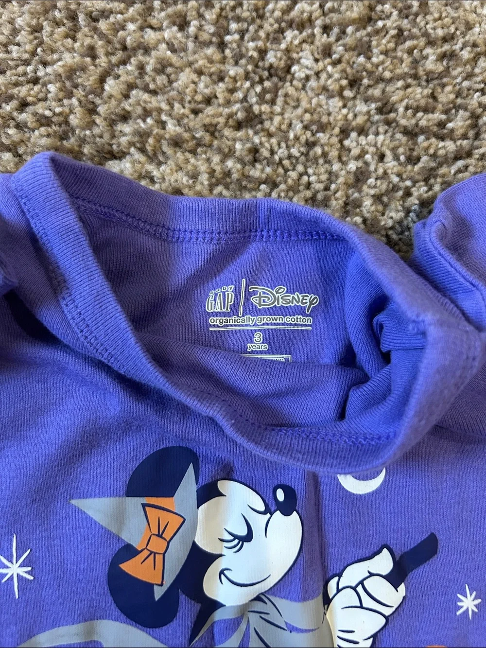 GAP Purple Minnie Witch Two-Piece Pajama Set